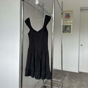 Urban Outfitters black cap sleeve dress